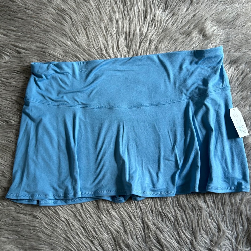 Time And Tru Maternity Active Skort Women's Size XL (16-18) Blue Skirt Shorts